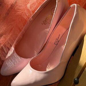Pleaser Pink Patent Pumps – Bubblegum Pink Heels – Size 7